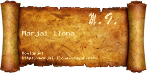 Marjai Ilona névjegykártya